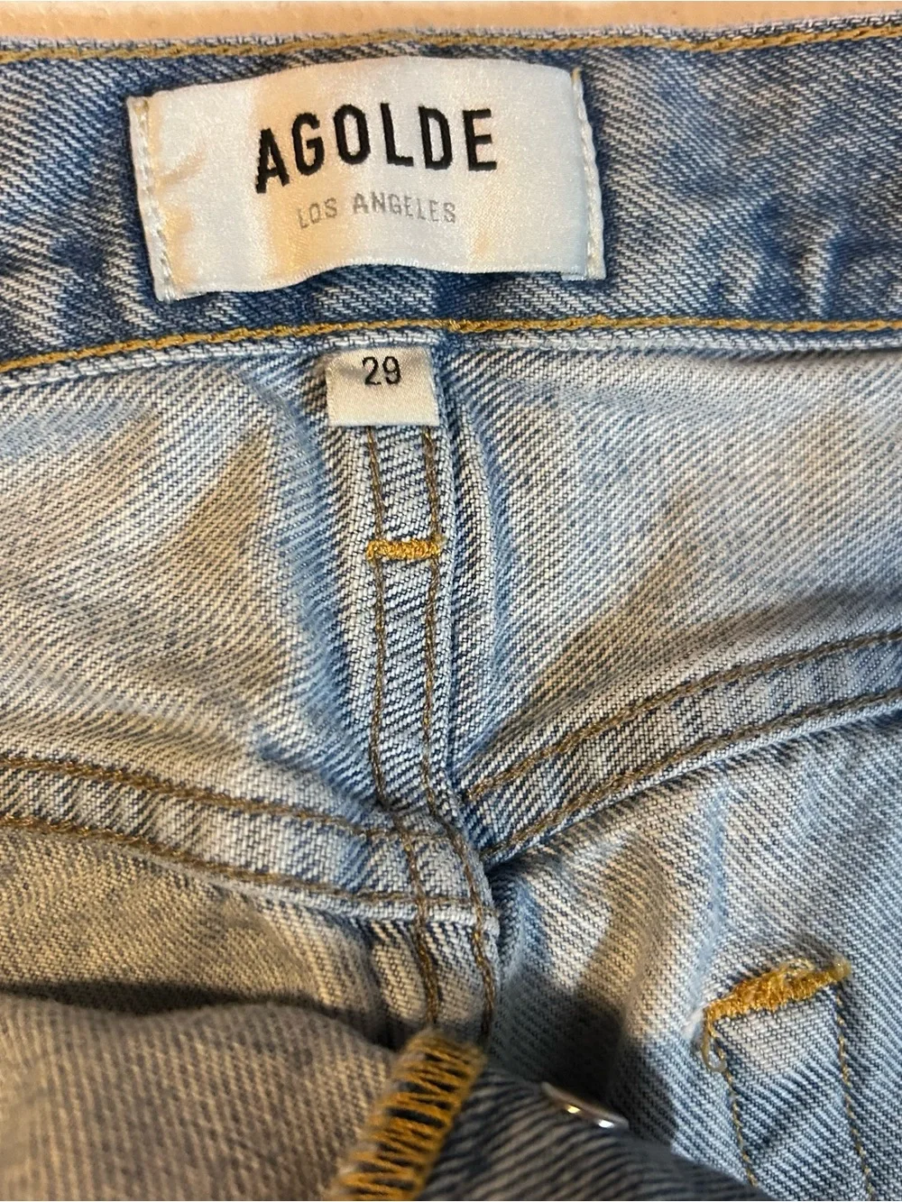 AGOLDE Parker Long Women's High Rise Denim Cutoff Shorts Size 29 A9010-811